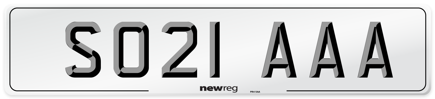 SO21 AAA Number Plate from New Reg